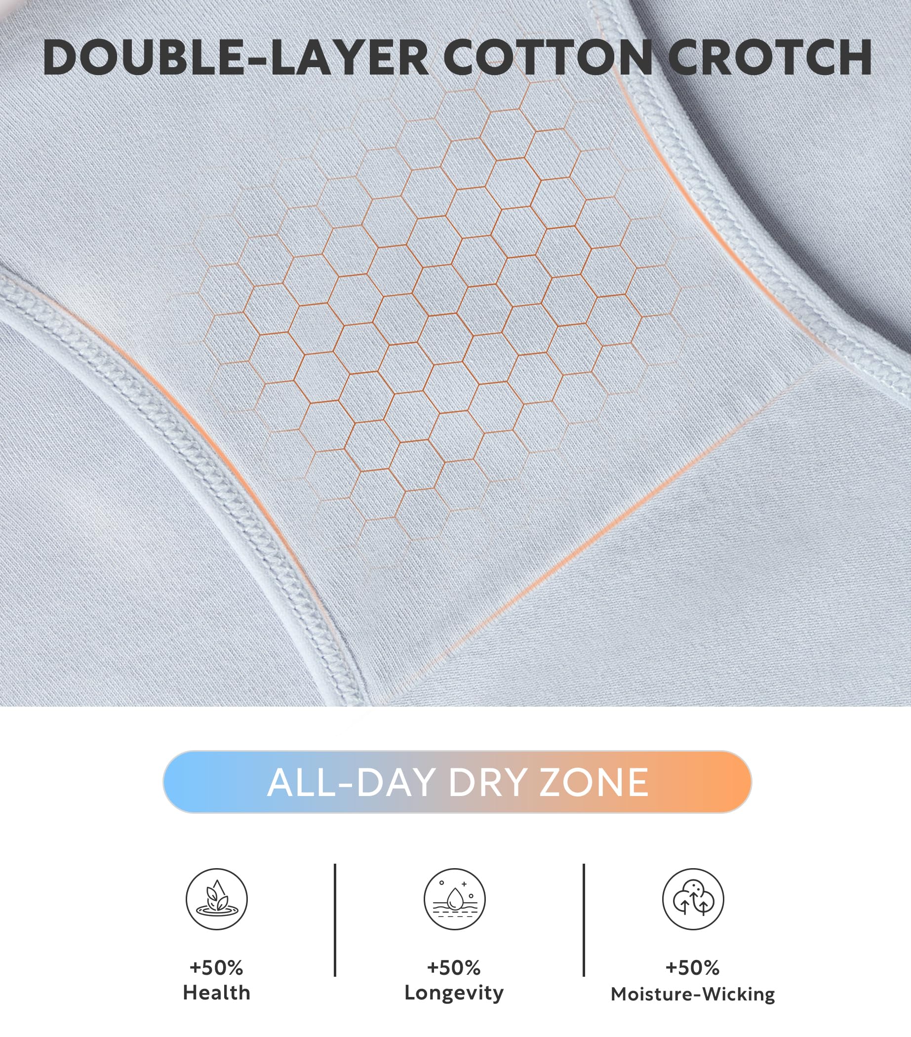 DAVID ARCHY Ropa interior de algodón de cintura alta para mujer, bragas con control de abdomen, cobertura completa, paquete de 4 unidades, talla regular y grande