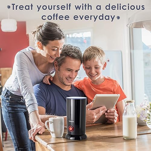 Miniatura 4 de Mixpresso Espumador eléctrico de leche  Vaporizador de arte con leche, máquina eléctrica de capuchino y calentador de leche, máquina de espuma