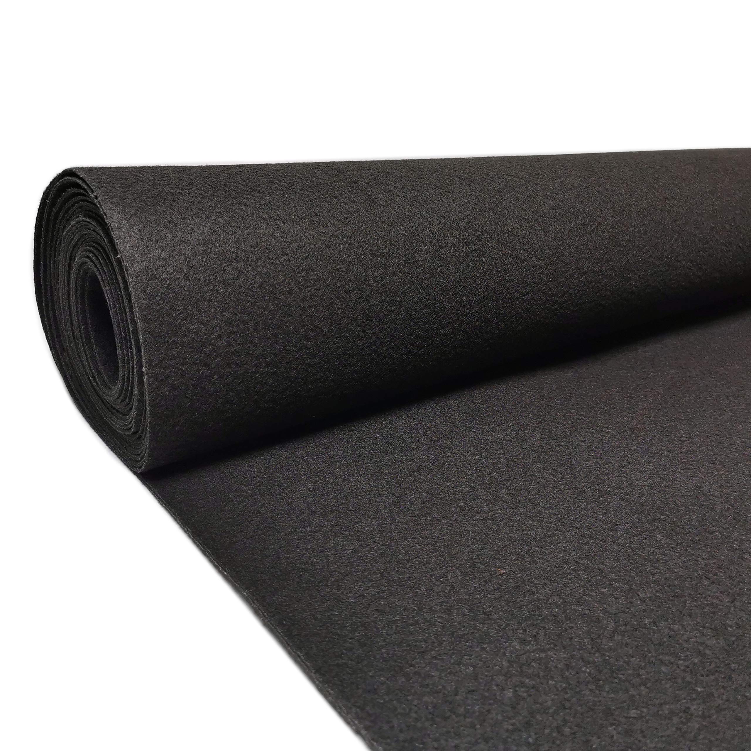MadeInNature Tapis de Passage Dimensions au Choix/Vert, Rouge sapins de Noel/Tapis déco Anti Feu/Intérieur et extérieur/Idéal pour Magasins, fêtes, Mariages et évènementiel (2x10 m, Noir)