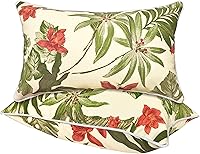 Vista 11 de JMGBird Juego de 2 almohadas lumbares para exteriores con relleno de algodón PP para muebles de patio, almohadas decorativas de 12 x 20 pulgadas