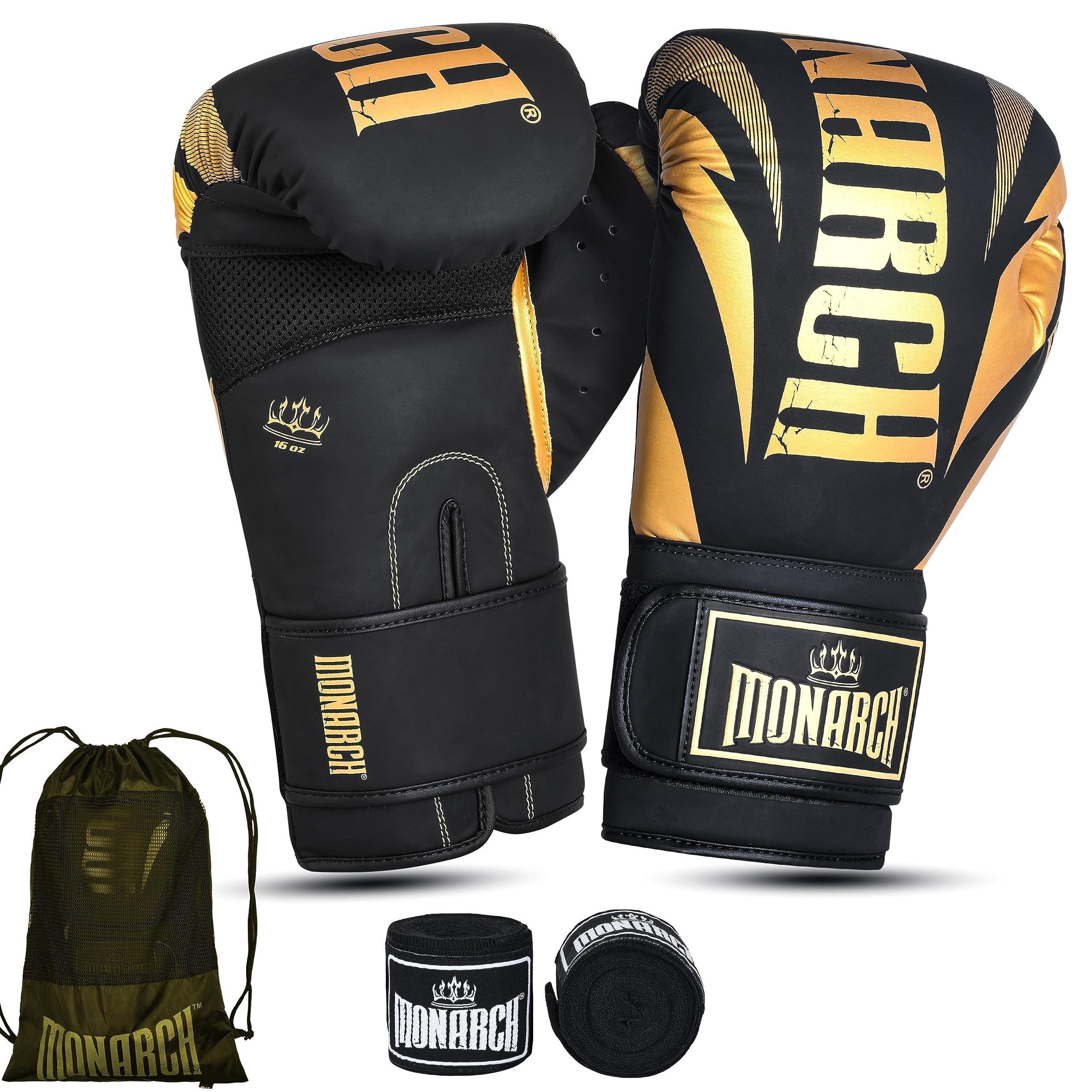 Boxing Gloves Men Women with Hand Wraps for Boxing, Muay Thai, Kickboxing, Punching Bag Workout traing and Sparing Gear Complete Boxing Kit, Size 8-16