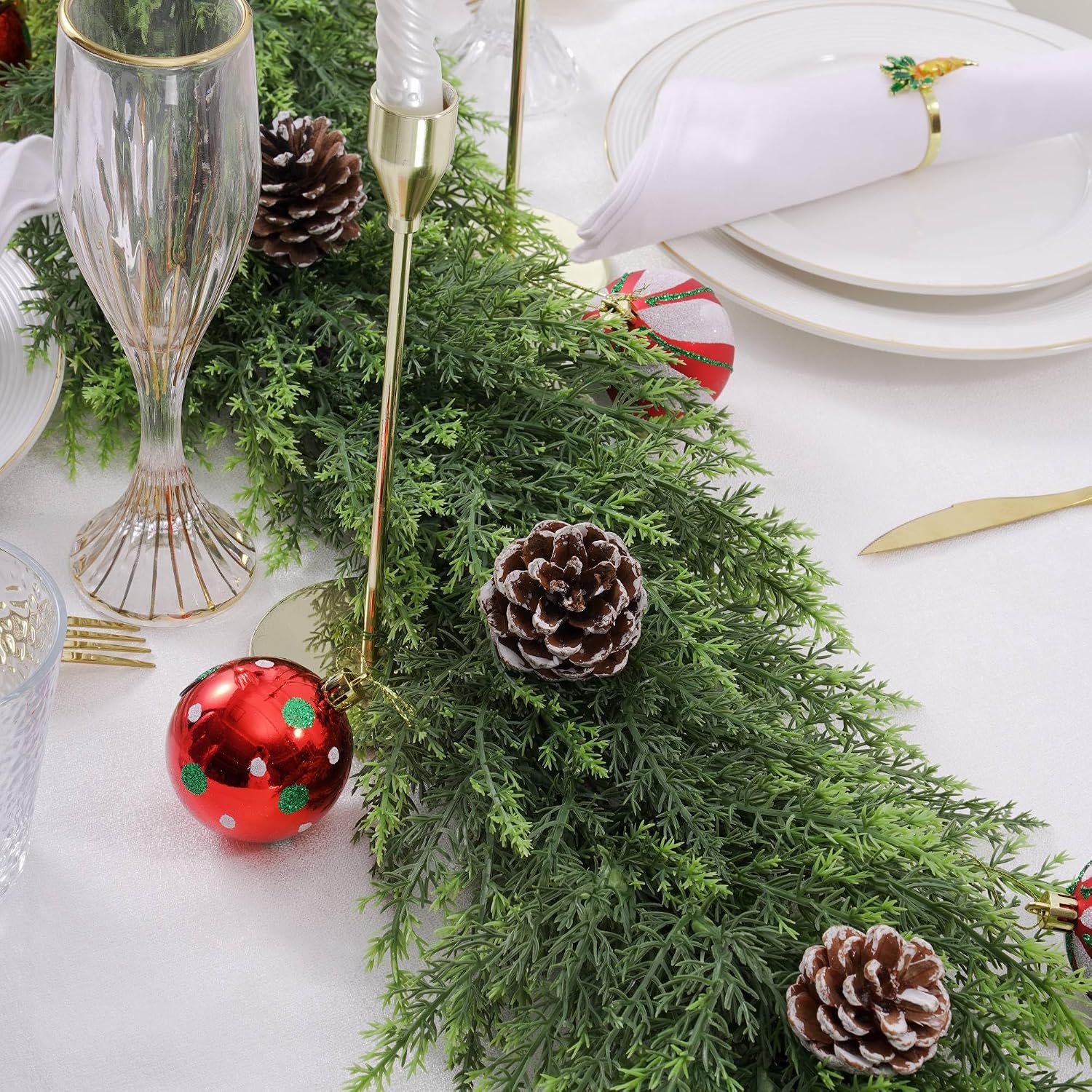 Cedar garland used around holiday home spaces