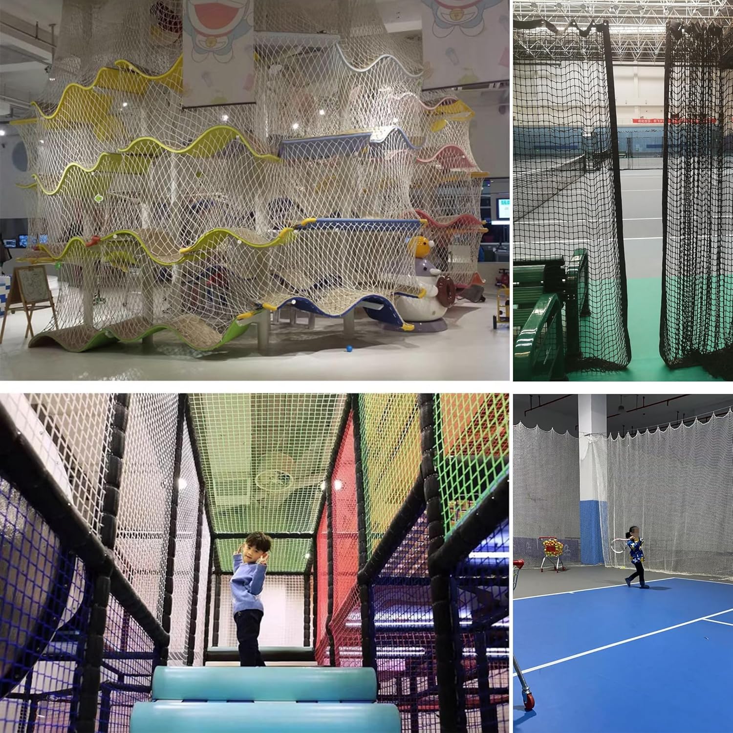 Store Partition Net In Black Knotless Polyester,Scenic Area Fall Protection Nets Mesh Hammock,Balcony Stairs Safety Protective Netting,Kids Playground Fence R(Size:3M×4M(9.8FT×13.1FT),Color:Black)