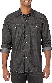 Amazon Com Black Denim Shirt