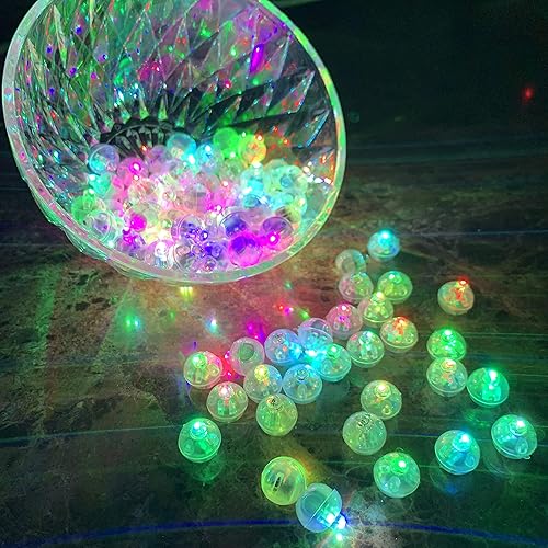 Miniatura 7 de JJGoo 50 luces LED para globos, mini bolas redondas, impermeable, luces LED pequeñas para linterna de papel, huevos de Pascua, fiesta de cumpleaños,