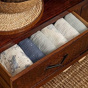 Gllquen Baby Muslin Bassinet Sheets 3 Pack, Breathable Elastic Cozy Fitted Cotton Bassinet Mattress Sheet for Baby Boy Girls, Fit for Hourglass Oval Rectangular Cradle Pad Sheets 33"x17" (Light Blue)