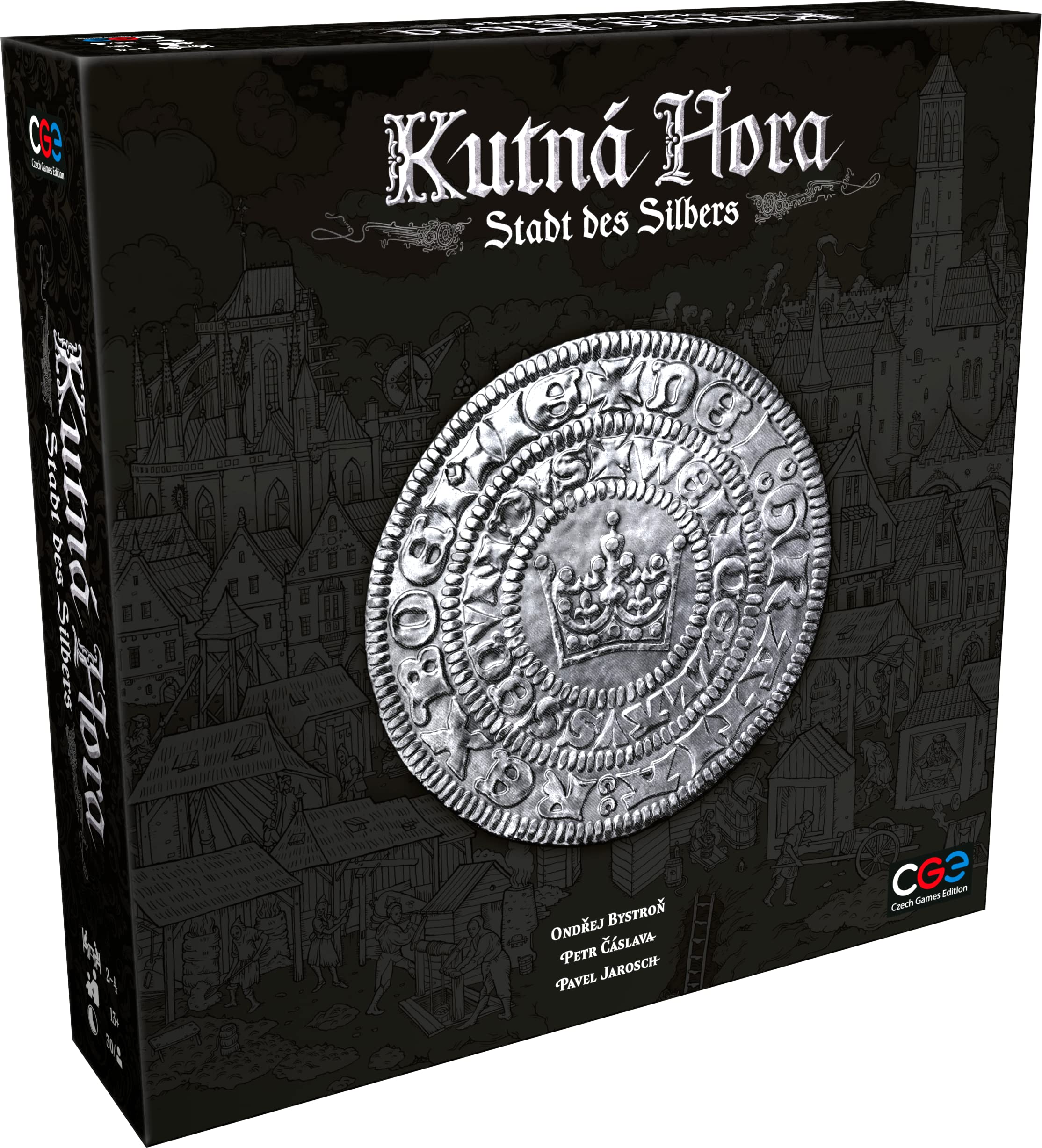 CGE Czech Games Edition Kutn Hora: City of Silver - Strategic Urban Building Board Game - Interactive Building Game in a Historical City - German - 1-4 Players - From 13 Years