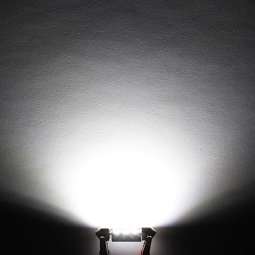 Miniatura 5 de PHINLION 6418 - Bombillas LED blancas festoon de 1.417 in, superbrillantes, 500 lúmenes 3030 6-SMD Canbus C5W 6461 DE3425 DE3423, repuesto para