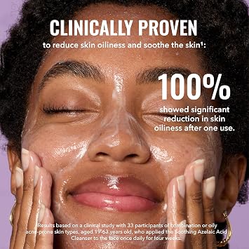 Good Molecules Soothing Azelaic Acid Cleanser Gentle Creamy Non-Foaming Face Wash for Oily & Sensitive Skin Vegan & Fragrance-Free 120 ml