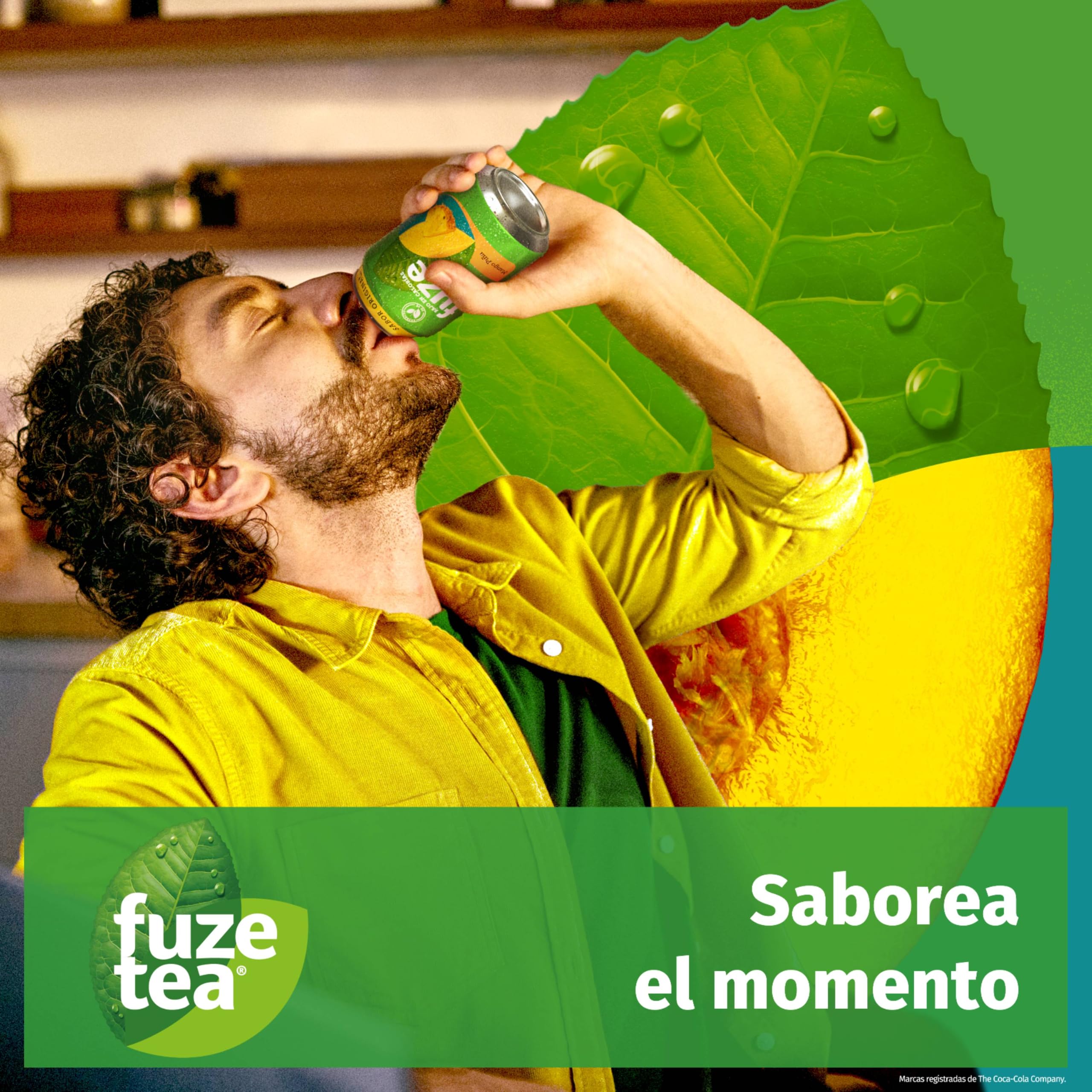 Fuze Tea Mango & Piña, Refresco de Té sin Gas - Pack de 6 Botellas de 1,5 L