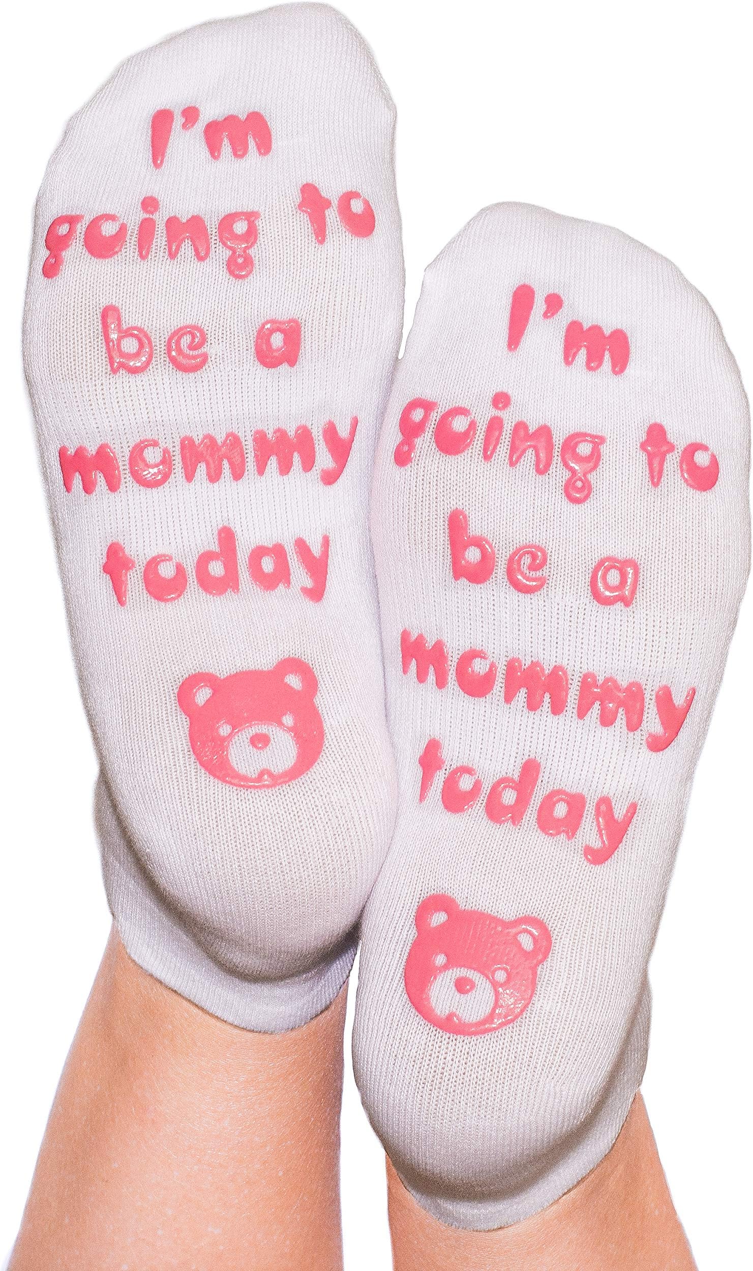 DonnaElite Labor & Delivery Inspirational Non Skid Push Maternity Socks
