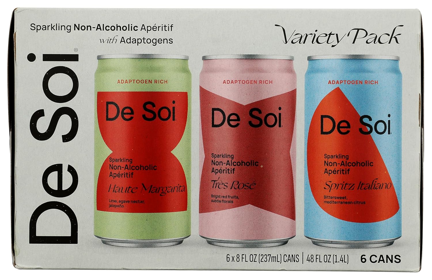 De Soi, Non-Alc Aperitif Variety 6Pk, 8 Fl Oz