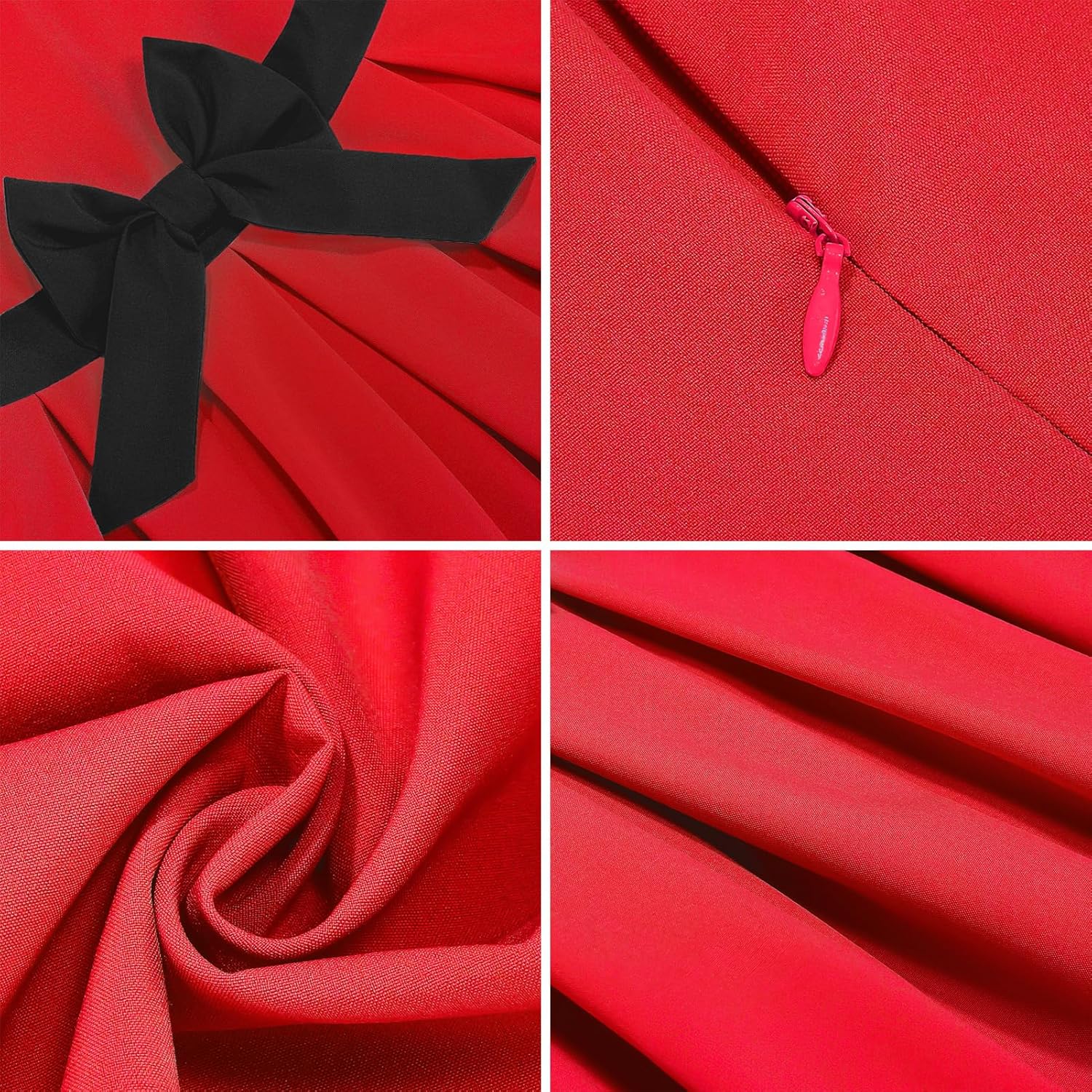 ODIZLI Kids Girls 1950s Retro Vintage Dress Short Puff Sleeve Contrast Panel Swing Party Dresses - Image 6