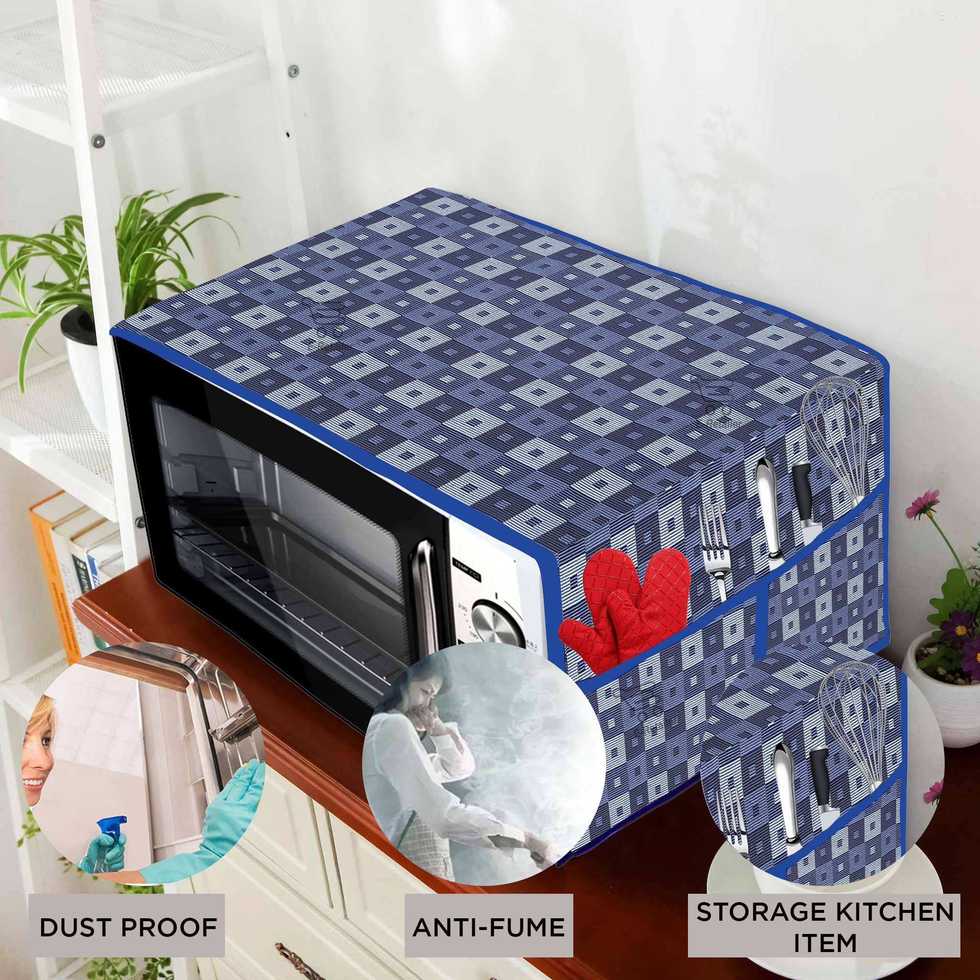 Microwave Oven Cover with Pockets - Protect Your Appliance -2 Microwave Oven Cover with Pockets - Protect Your Appliance -2