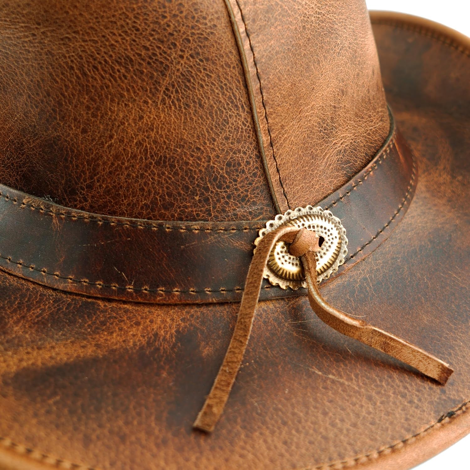 HADZAM Leather Cowboy hat Shapeable into Outback hat, Australian Hats for Men & Women - Image 6