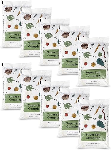 Brut Super Soil Indoors Outdoors Complete Rich Dark Healthy Natural Orgánico de 21 cuartos de galón, no tóxico, sin olor, suelo multiusos (paquete