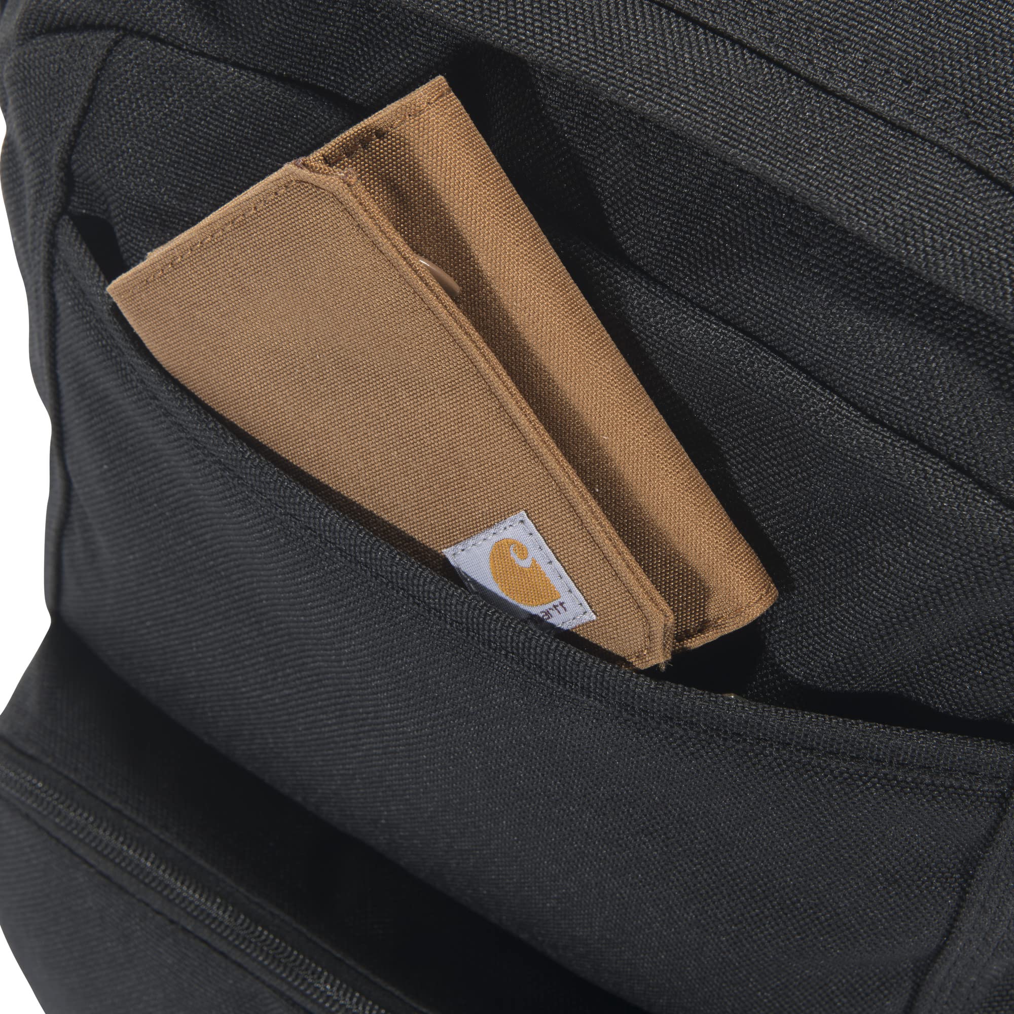 Carhartt Mochila unisex para adultos de 23 litros de un solo compartimento, paquete duradero con funda para portátil y mochila base resistente a la abrasión Duravax, negro, One Size, Mochila de un