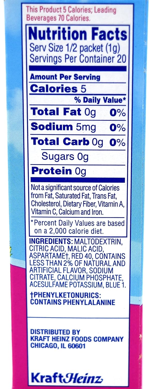 Crystal Light Powdered Drink Mix, Raspberry Ice, 10 CT