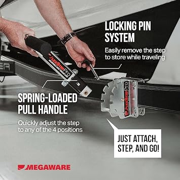 MEGAWARE KEELGUARD FlexStep, Adjustable Boat Trailer Step