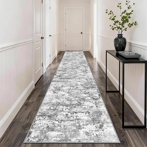 TTelephant Long Hallway Runner Rug 2.6x12ft (Gray)