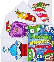 Vista 4 de Regal Games Juegos de cartas para niños – Go Fish, Crazy 8's, Old Maid, Slap Jack, Monster Memory Match, Snowball Fight – Temática festiva