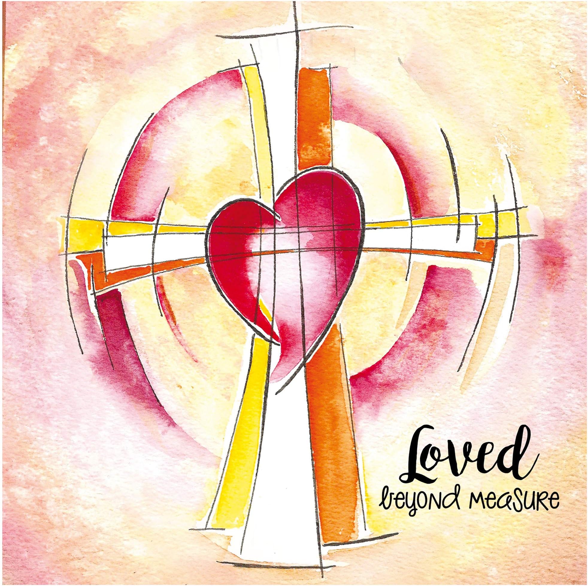 Religious Easter Cards - Loved Beyond Measure, pack of 5, with white envelopes and Bible verse inside these Christian Easter cards, by Just Cards Direct