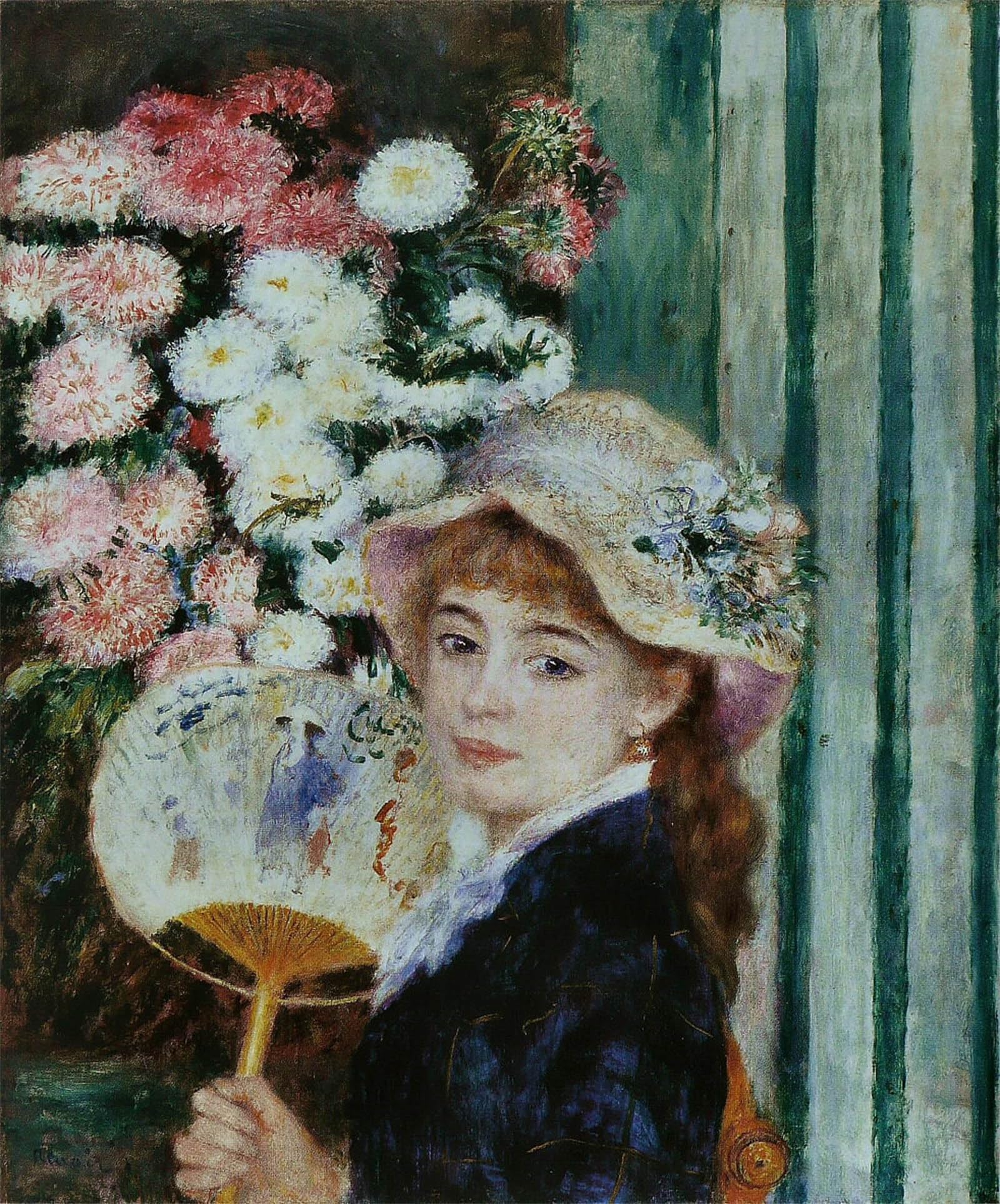 POSTERIIk Famous Print Pop Art Wall Art Graffiti Jeune Fille Avec Un Éventail by Pierre Auguste Renoir Art Prints for Home Decor 60x90cm