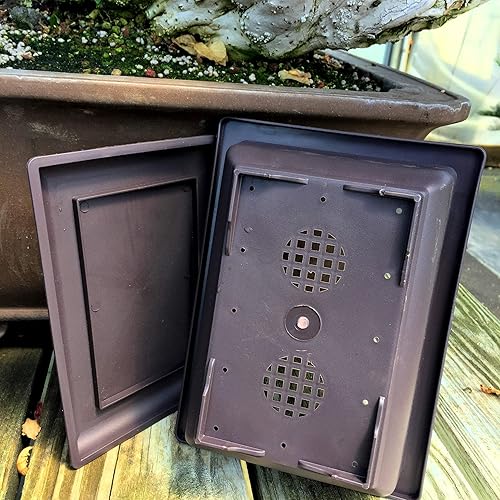 Miniatura 8 de Macetas de entrenamiento para bonsái, bandejas de humedad, macetas grandes de malla integrada de 8 pulgadas + hechas de polirresina duradera a