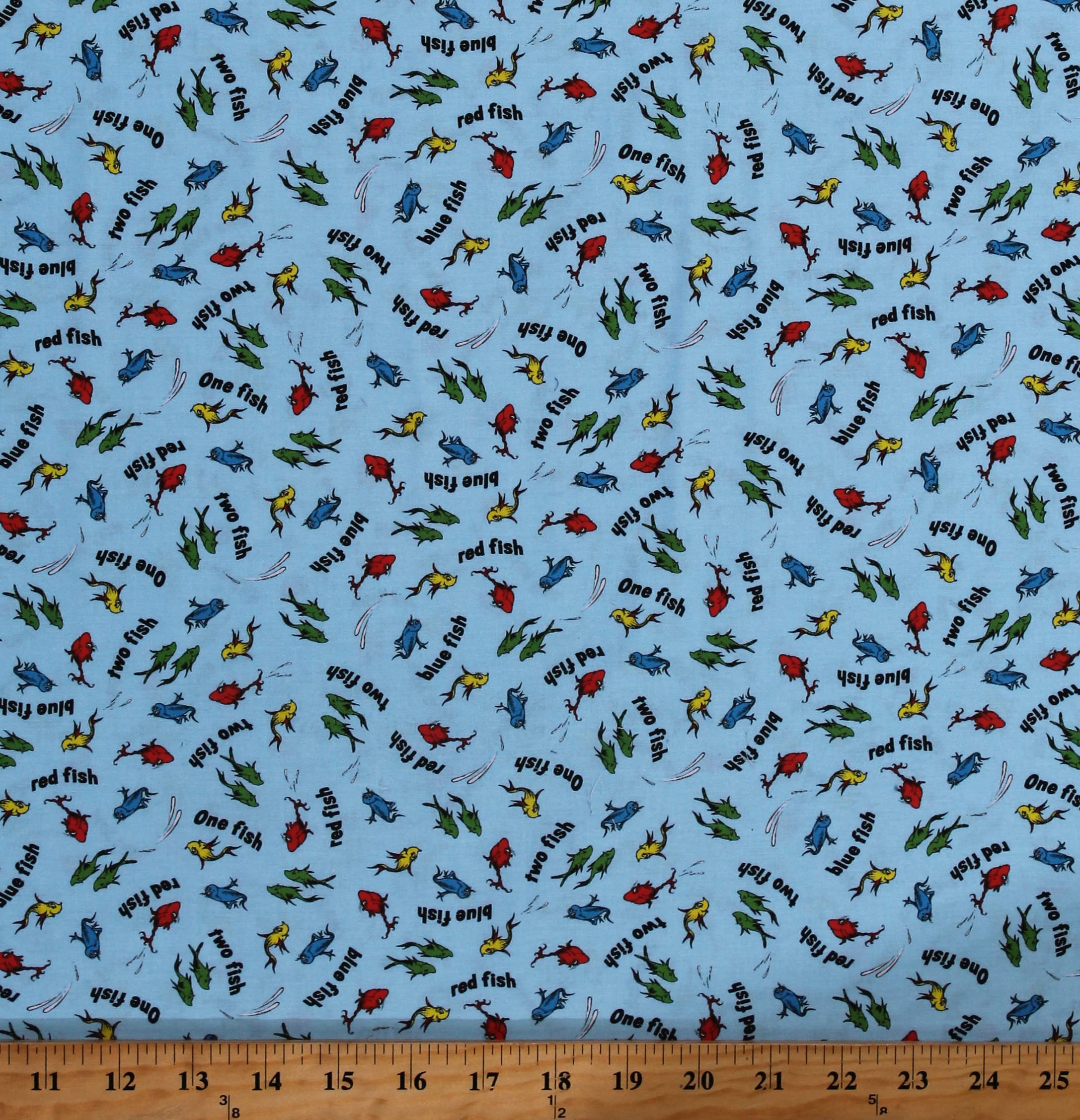 Buy Cotton Red Fish Blue Fish One Fish Two Fish Dr. Seuss Cartoons Kids ...
