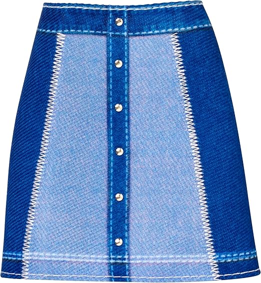Amazon.com: Barbie Two Tone Denim Skirt Fashion : Toys & Games