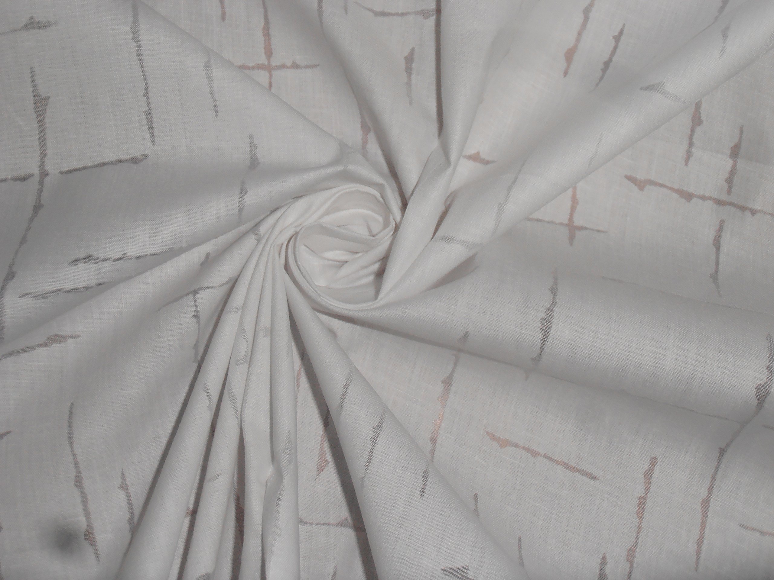 White Polyester/Cotton Woven Brasso Fabric 44