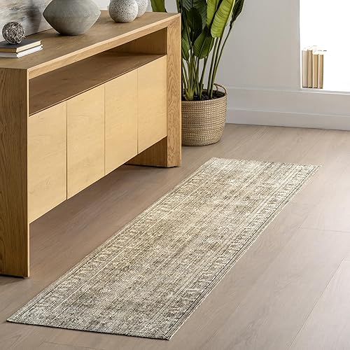 Miniatura 31 de nuLOOM Lotus Medallion - Alfombra lavable a máquina para interiores y exteriores, 7 x 10 pies, para sala de estar, patio, terraza, porche frontal,