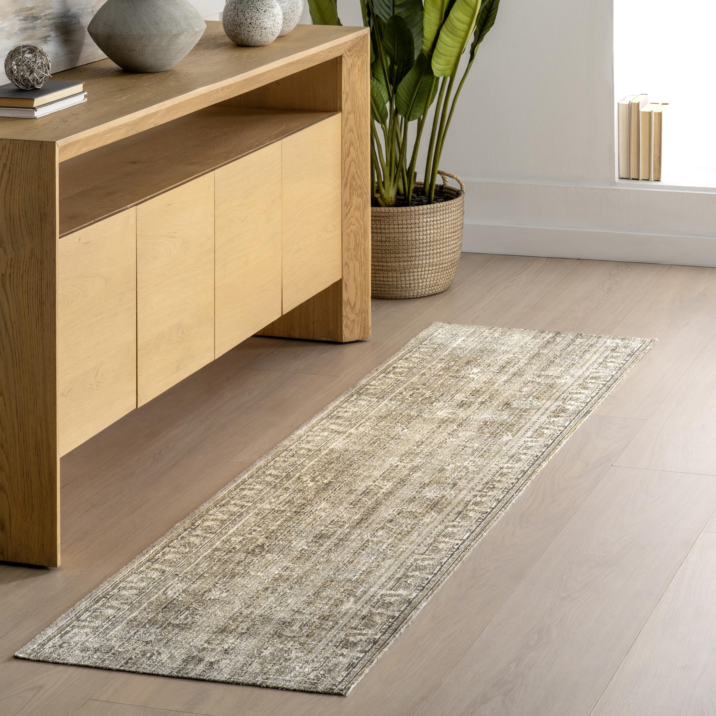 Tapis de couloir lavable nuLOOM Bryony | Fini la saleté dans l'entrée et la cuisine