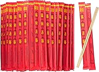 52USA Disposable Bamboo Chopsticks 100 Pairs - 9" UV Treated, Individually Wrapped for Sushi, Noodles, Asian Cuisine Bulk
