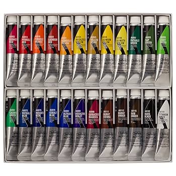 ホルベインアクリリックカラー[ヘビーボディ]holbein ACRYLIC24 ホルベイン アクリリックカラー24色セット｜画材・文具雑貨の