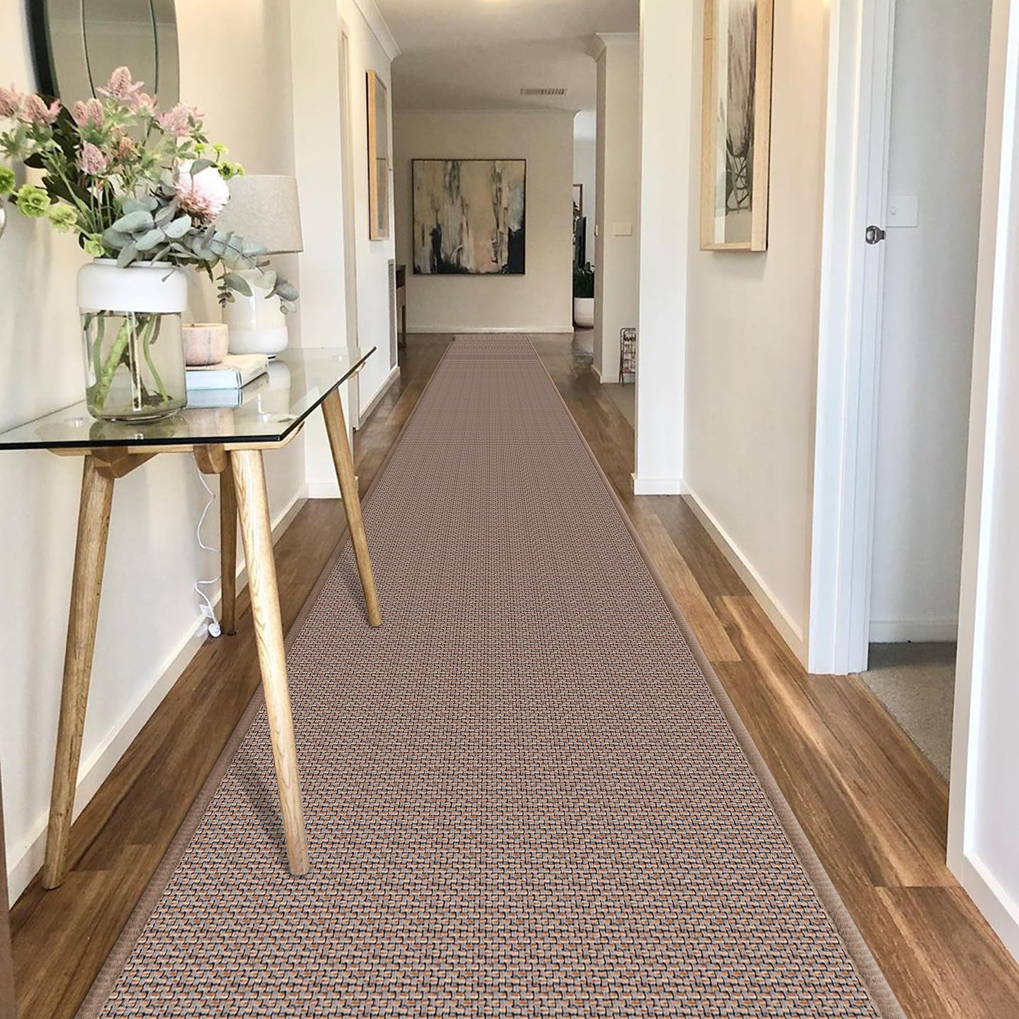 Photo 1 of ***PHOTO AND DESCRIPTION ONLY FOR REFERENCE*** Kitchen Jute Rug Runner Non Slip, Front Door Runner Indoor Entrance, Light Brown