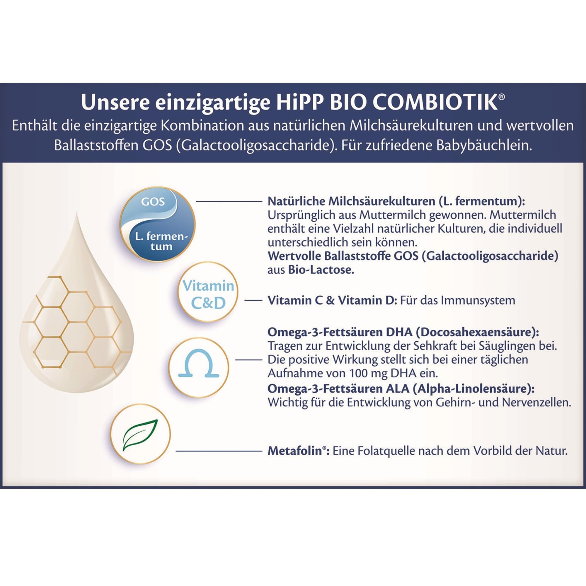 HiPP 2 Bio Combiotik Folgemilch 4 x 600g nach dem 6. Monat ohne Stärke mit Milchsäurekulturen