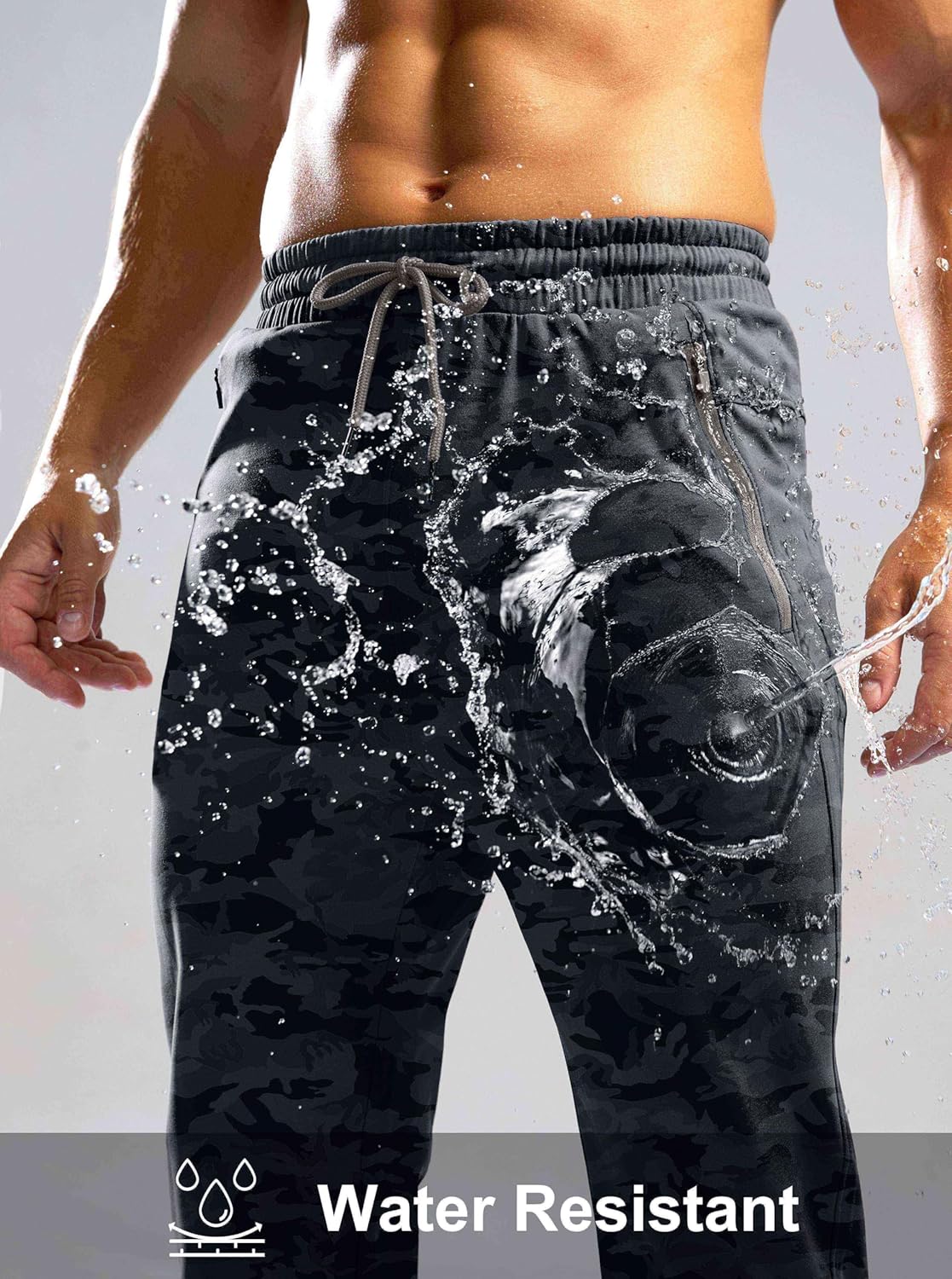 G Gradual Men's Fleece Lined Winter Pants with 3 Zipper Pockets Warm Athletic Joggers Workout Running Sweatpants for Men - Image 5