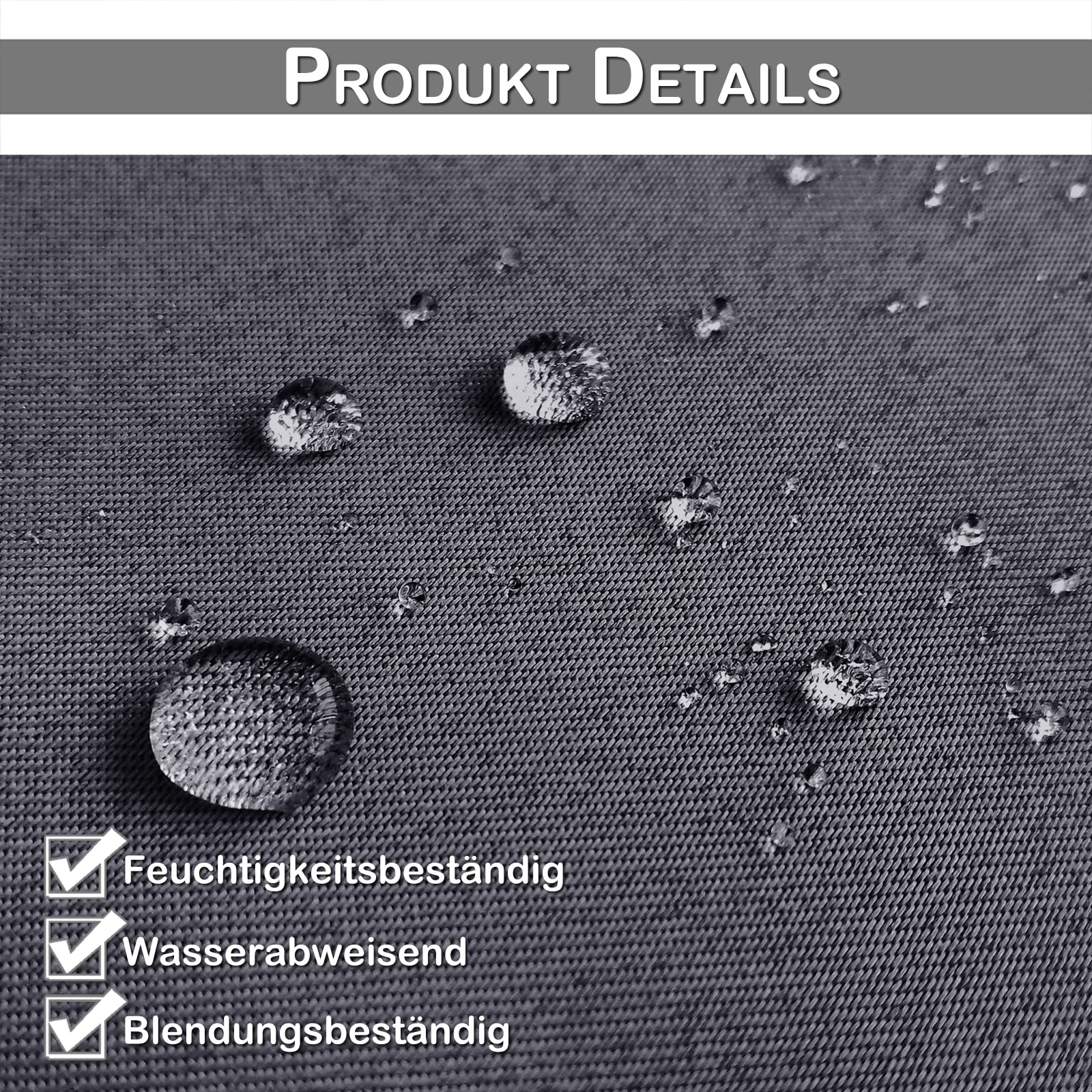 Rosnek Outdoor Vorhang Wetterfest mit Ösen,Outdoorvorhänge B 180xH 243cm Outdoor Vorhänge Wasserdicht Außenvorhang,Winddicht Balkon Gardinen für Terrasse,Pergola,Pavillon,1 Stück,Obere Ösen