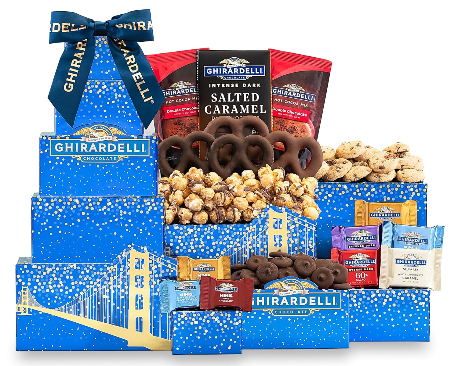 Deluxe Ghirardelli Chocolate Tower by Wine Country Gift Baskets Grocery & Gourmet Food