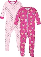 Vista 1 de Gerber Baby Girls' 2-Pack Footed Pajamas