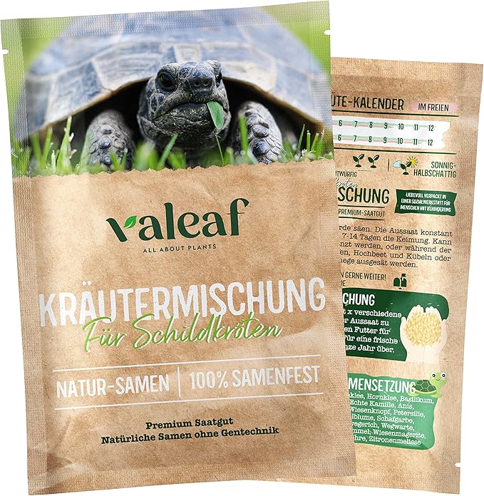 valeaf Schildkröten Samenmischung I Wildkräuter Samen I Schildkrötenfutter Landschildkröten I valeaf Schildkröten Samenmischung I Wildkräuter Samen I Schildkrötenfutter Landschildkröten I