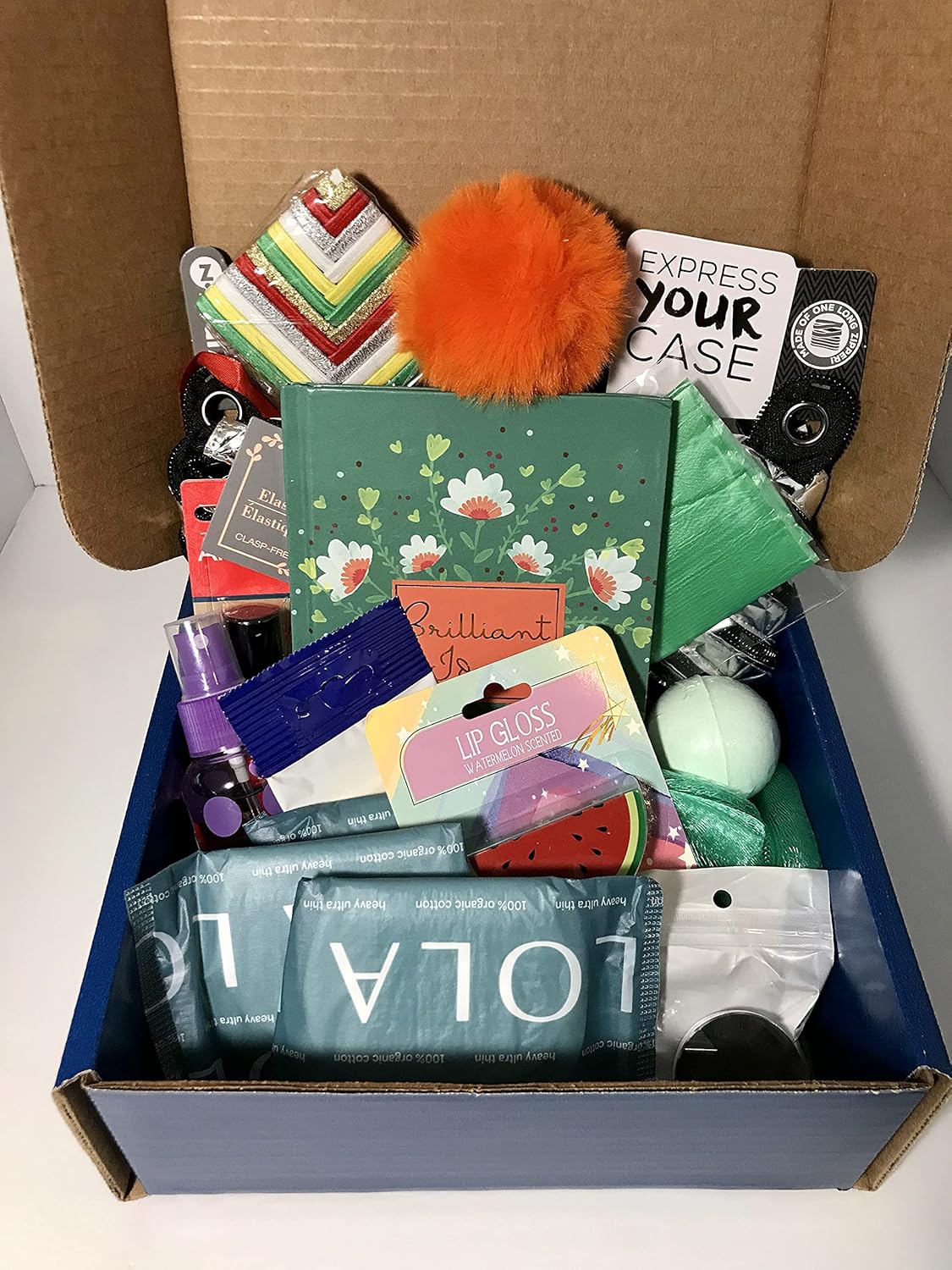 First Moon Gift|Menstruation First Period Kit for Teens|Tween Girl Gifts|Teens Period Celebration Starter Kit|Mother to Daughter Father to Daughter Gifts Box|New Moon Gift (Pouch Socks Pen Varies)