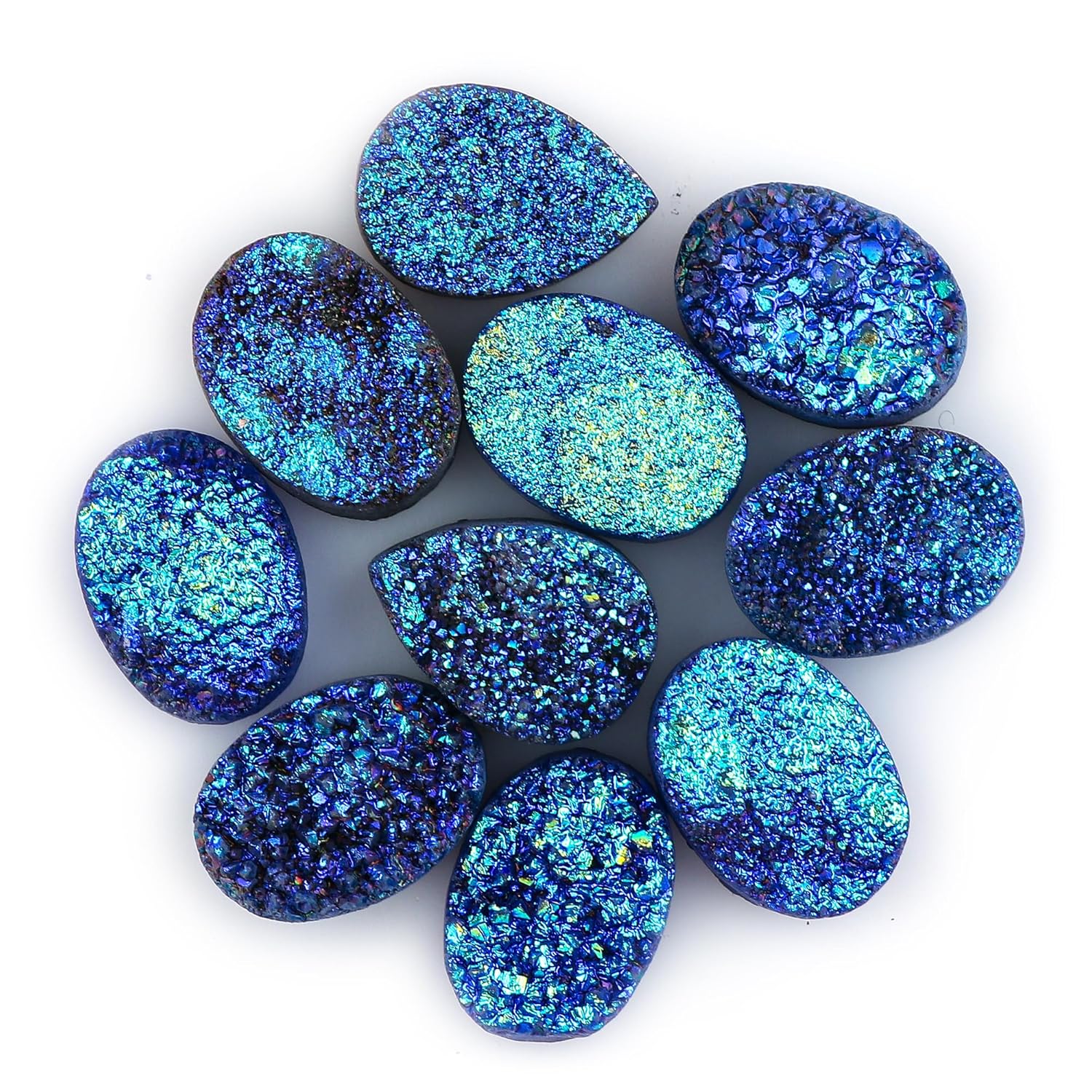 CRYSTALIS Wholesale 10pcs Natural Blue Druzy Quartz Lebanon Ubuy