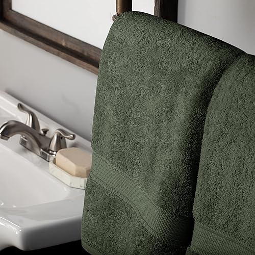 Miniatura 7 de SUPERIOR Madison TS - Juego de 2 toallas de baño, color verde bosque, 2 unidades