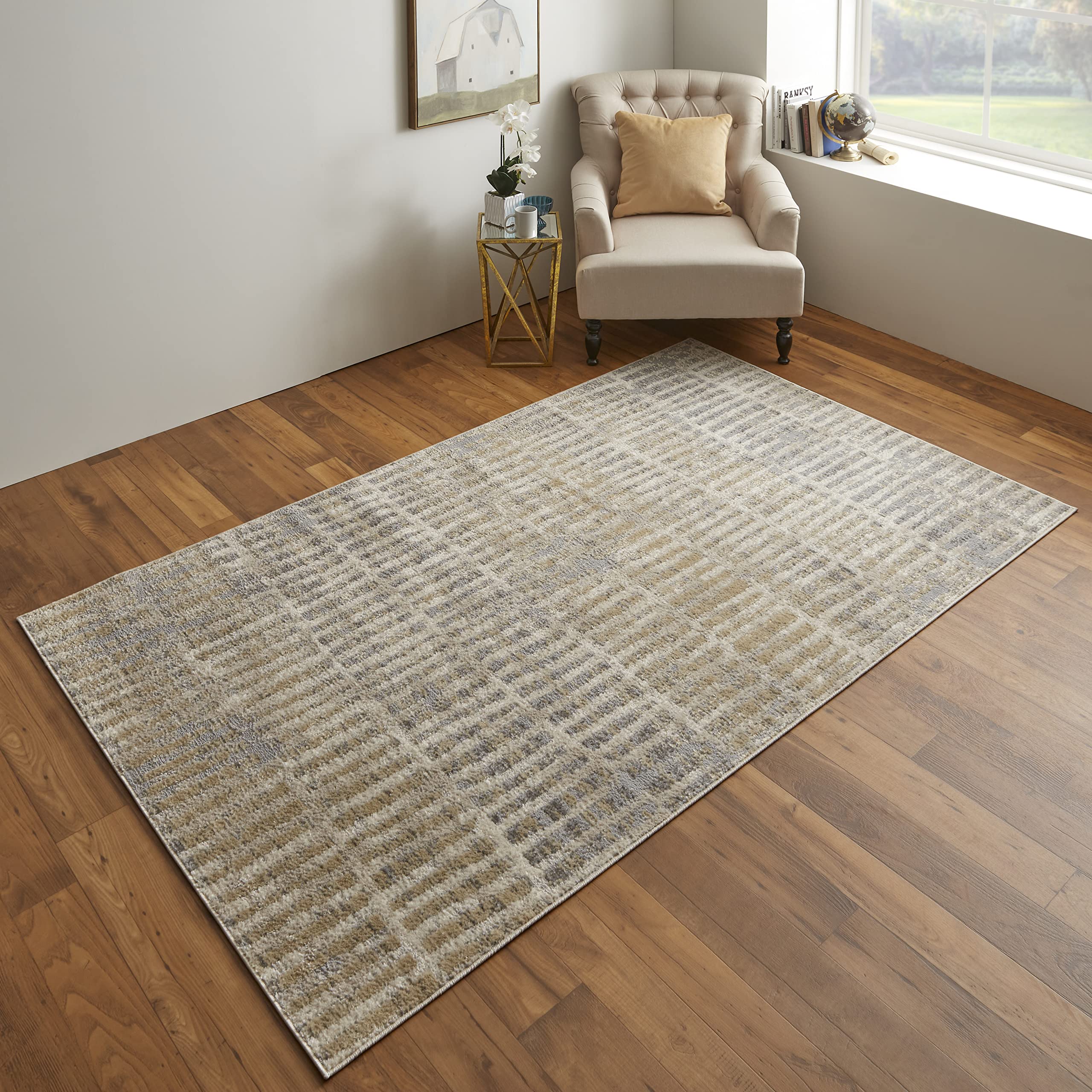 Camellia Nomadic Geometric Area Rug