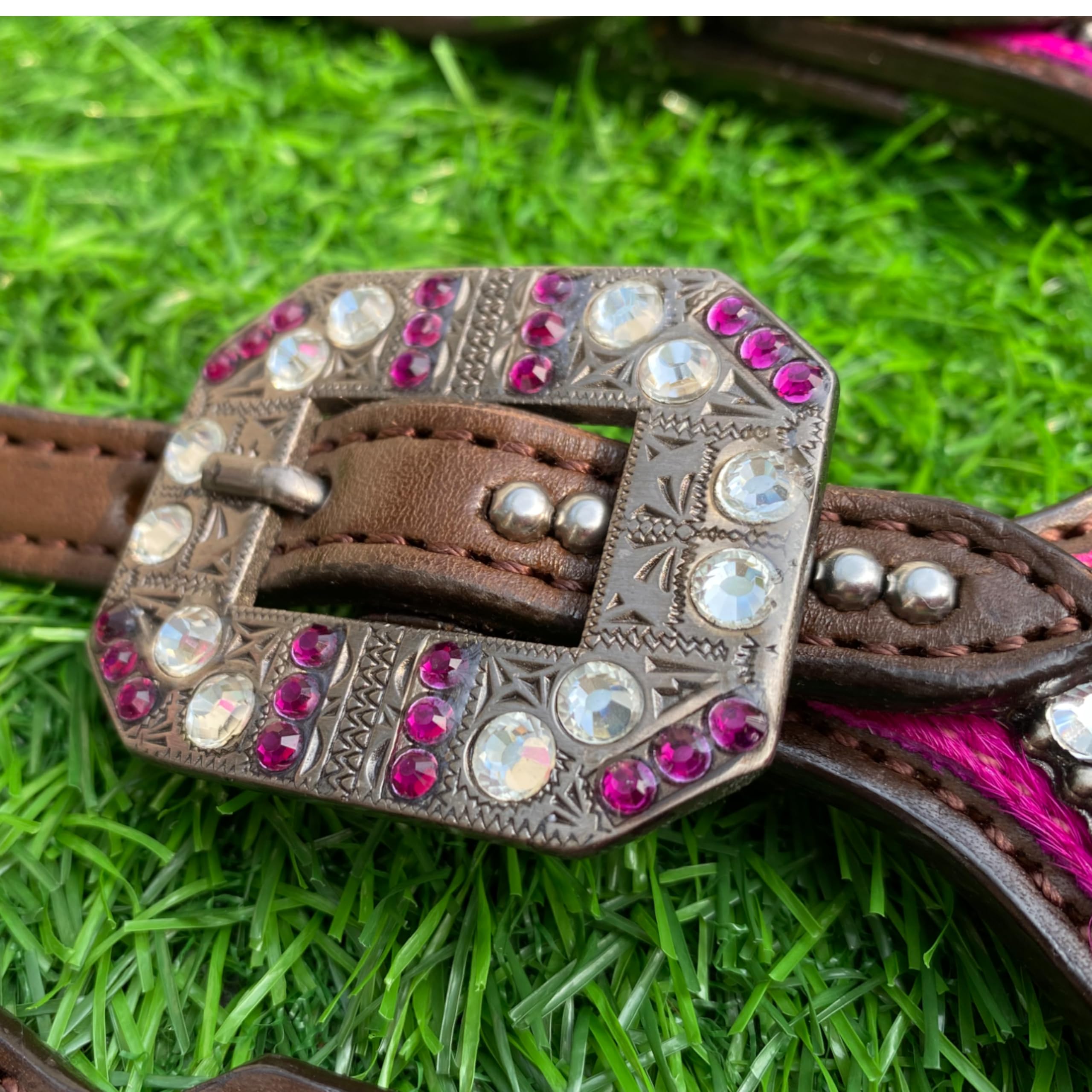 Ensemble têtière et collier de poitrine en cuir pour cheval