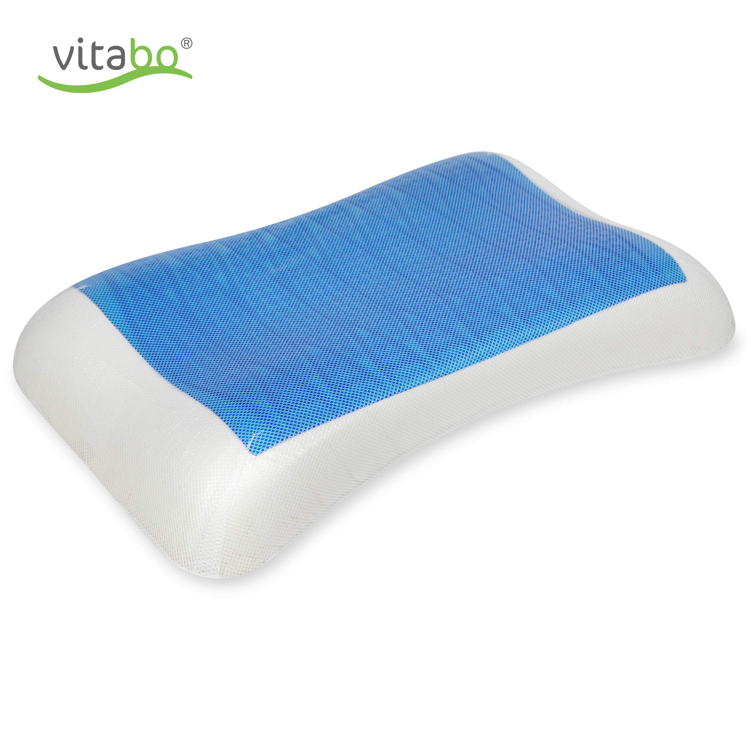 Oreiller confortable avec gel rafraîchissant I Coussin de positionnement latéral ergonomique Coussin de nuque – Mousse viscoélastique 100 % Lyocell