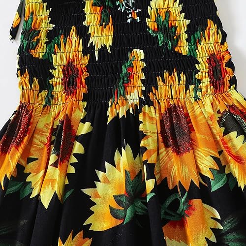 Vista 5 de LYSMuch 1-7T - Vestido bohemio sin mangas para niña pequeña, con tirantes delgados, ropa casual