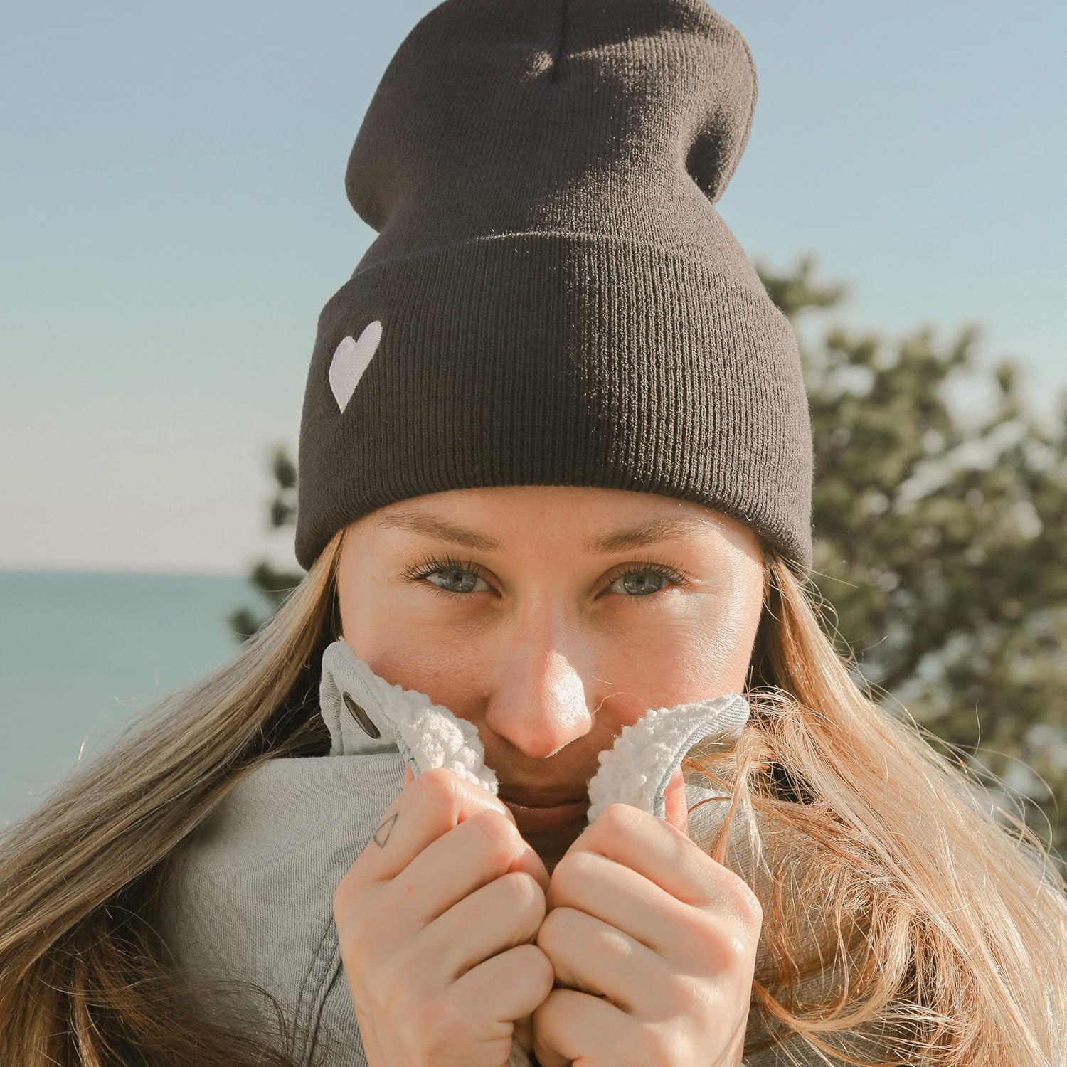 ATTICUS Poetry Cuffed Beanie for Women, Lightweight Acrylic Beanie for Year Round Wear - with Patch or Embroidered- One Size